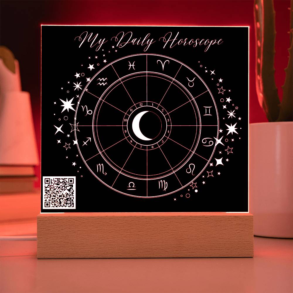 My Daily Horoscope; LED QR Acrylic Stand