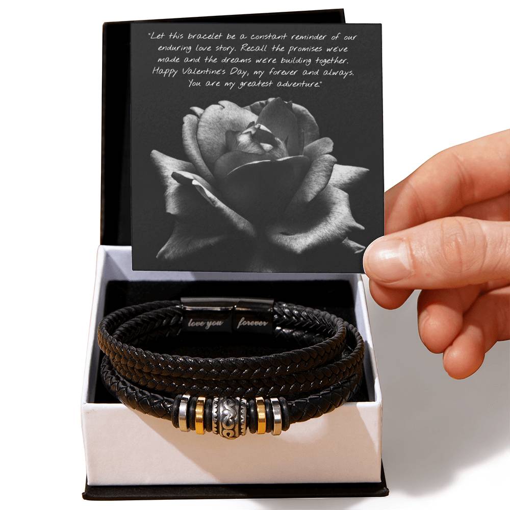 Love's Keepsake: Valentine's Edition Men's Bracelet, a Forever Promise | Jewelry | lx-P1014, P1014T, PB23-WOOD, PT-5116, TNM-1, USER-282187 | ShineOn Fulfillment