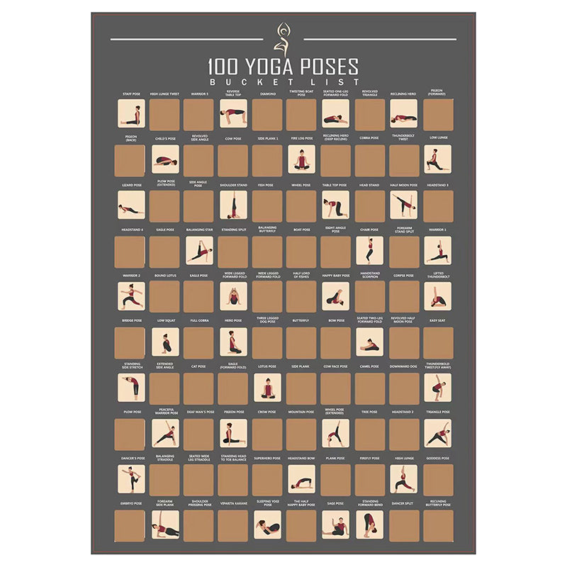 Home Fashion Decorative Scratch Yoga Poster