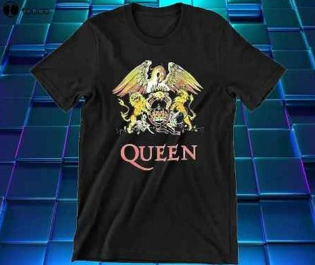 Queen Crest Vintage T-Shirt Classic Rock Band