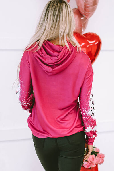 LOVE Heart Drawstring Hoodie