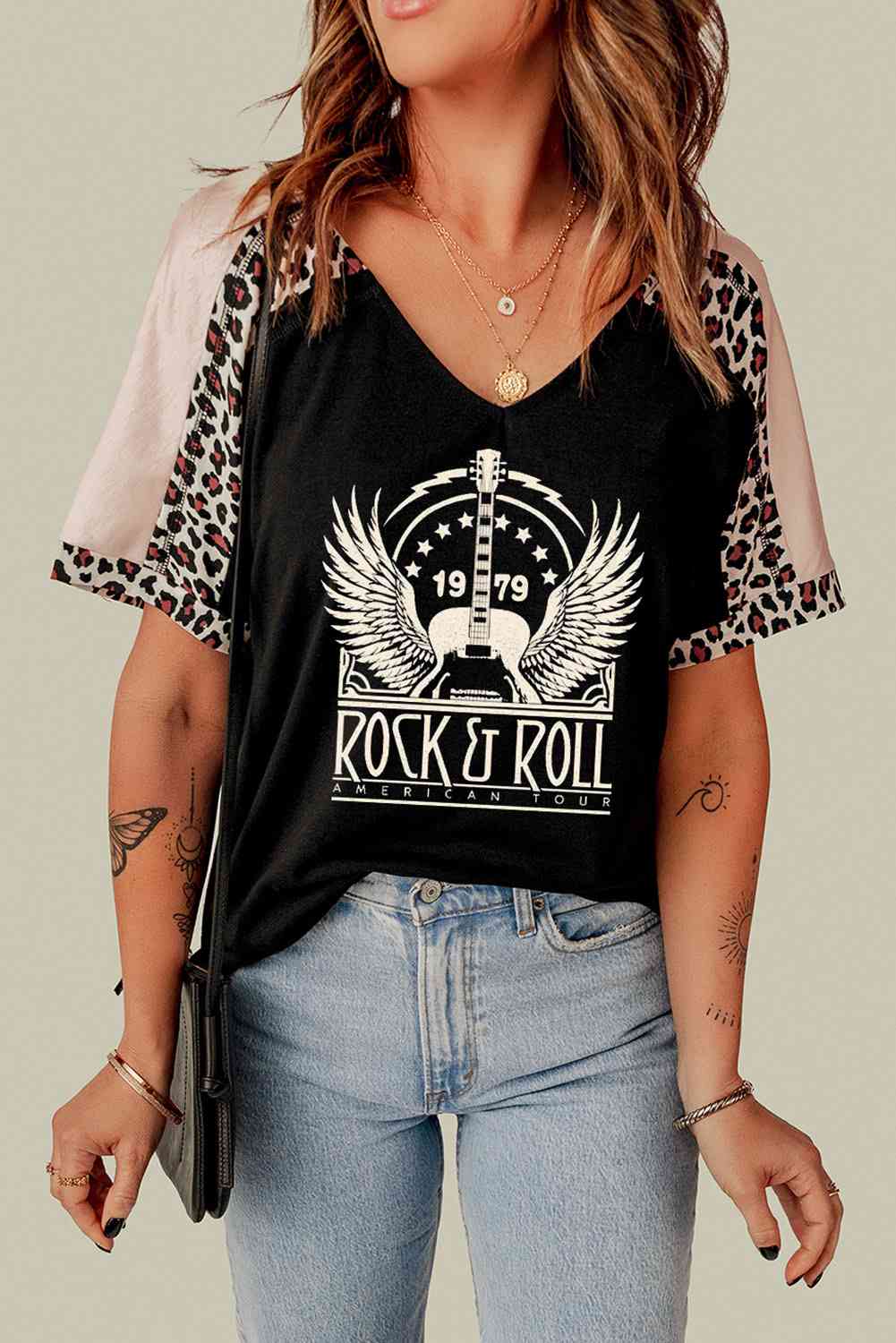 🎸 1979 ROCK & ROLL AMERICAN TOUR V-Neck Tee - Unleash Your Inner Rock Icon! 🌟🤘
