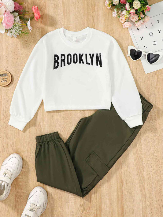 Brooklyn Girls Sweatshirt and Sweatpants Set
