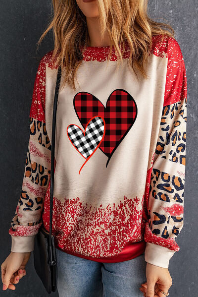 Heart Leopard Sweatshirt