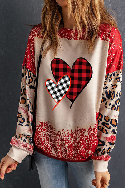 Heart Leopard Sweatshirt