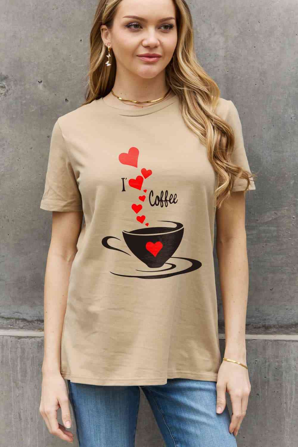 Simply Love Full Size I LOVE COFFEE