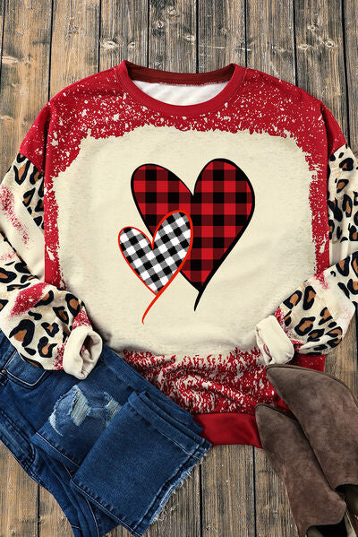 Heart Leopard Sweatshirt