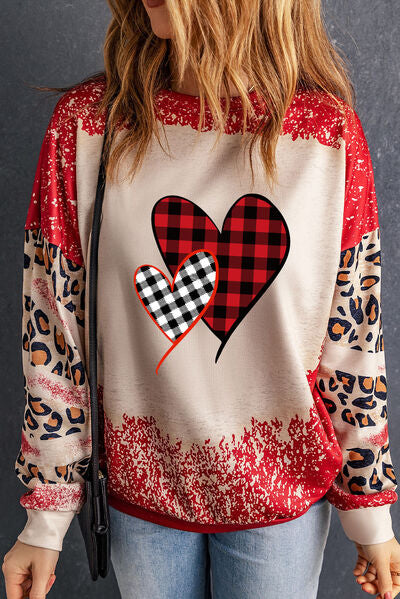 Heart Leopard Sweatshirt