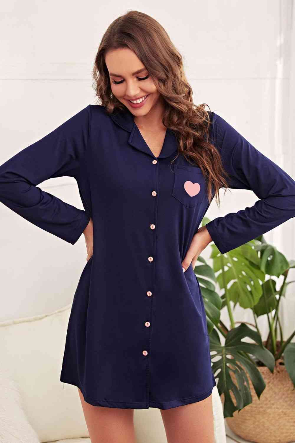 Graphic Heart Night Dress PJ's