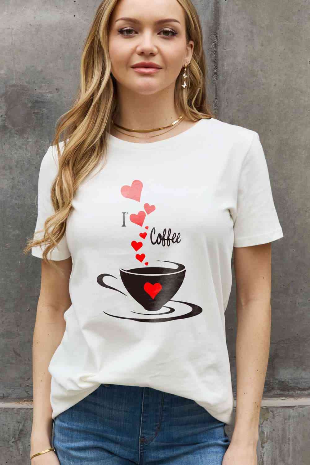 Simply Love Full Size I LOVE COFFEE