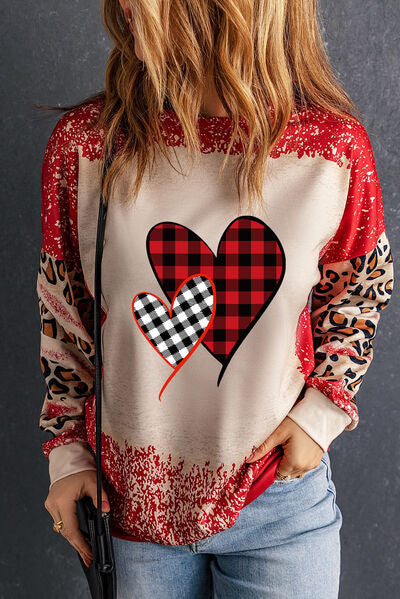 Heart Leopard Sweatshirt